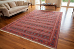Mashwani Berjesta Tribal Rug 198 × 301 cm – Handwoven Wool Flatweave | Geometric Afghan Design