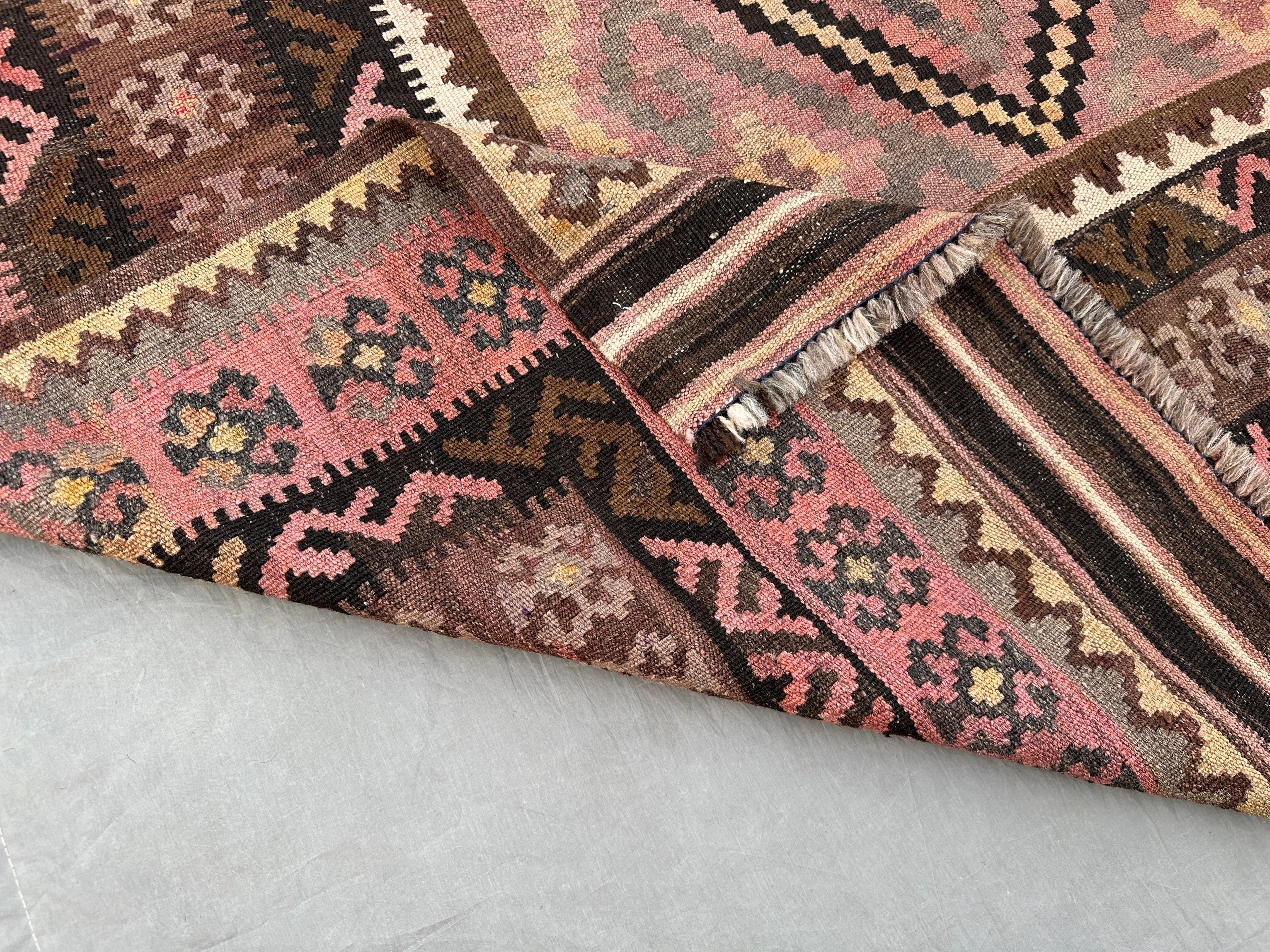 Handmade Afghan Kilim Rug 251 x 156 cm Wool Rug Turkish Style Kilim