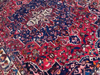 Antique Afghan Caucasian Medallion Rug – 304 x 380 cm | 1960s Hand-Knotted Wool