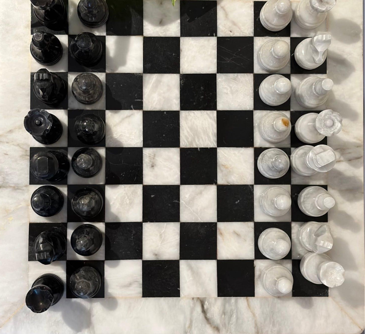 Handmade Marble Chess Set Luxury Stone Chess Board 30cm 40cm Gift Set Australia