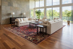 Antique Afghan Caucasian Medallion Rug – 304 x 380 cm | 1960s Hand-Knotted Wool