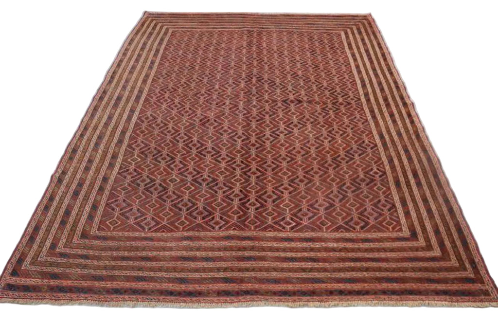 Afghan Mashwani Rug – 212 x 265 cm | Hand-Spun Ghazni Wool & Natural Dyes