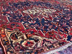 Antique Afghan Caucasian Medallion Rug – 304 x 380 cm | 1960s Hand-Knotted Wool