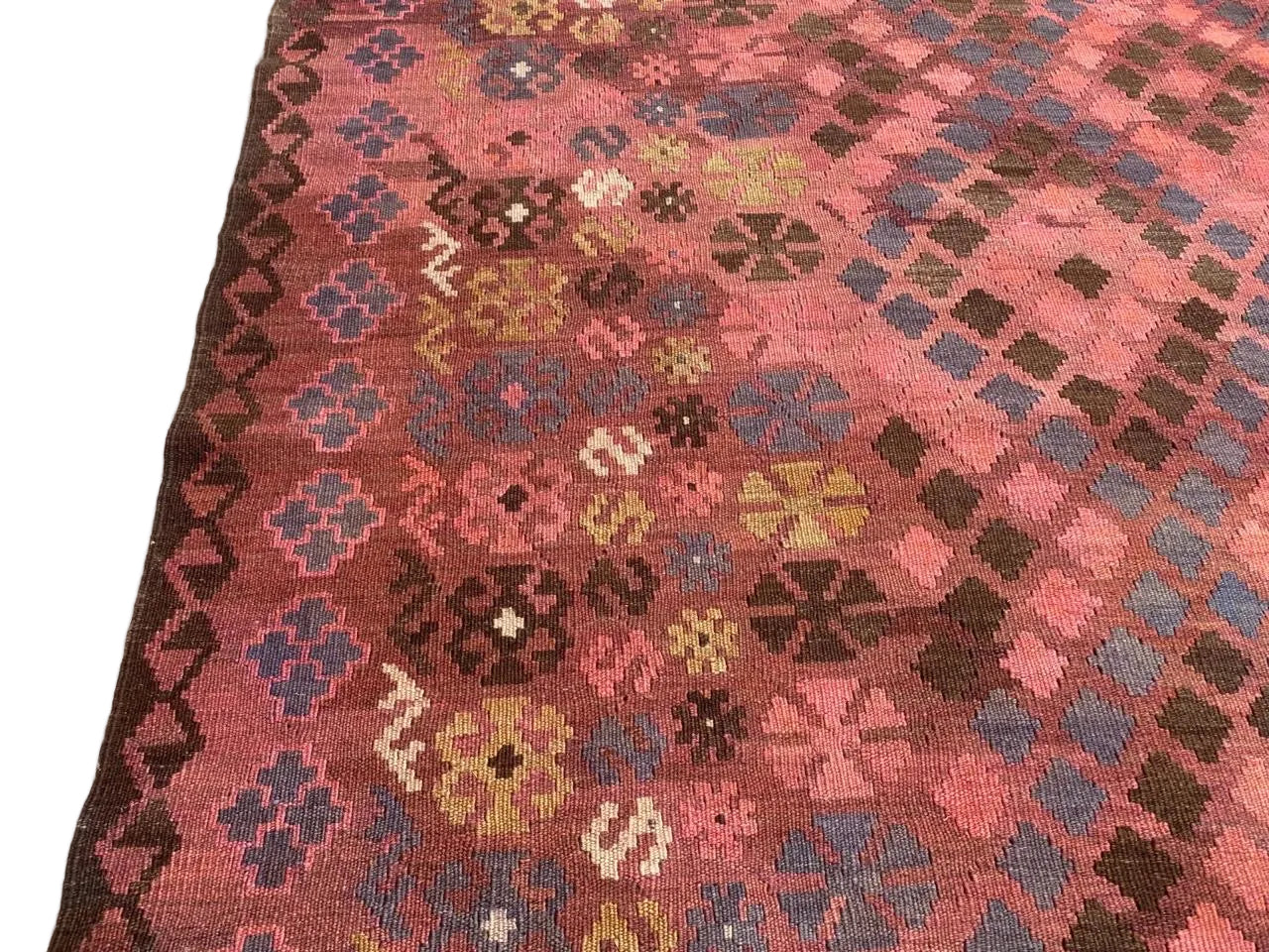 Heritage Afghan Kilim Rug – 200 x 300 cm | Vintage Handwoven Diamond Wool Rug