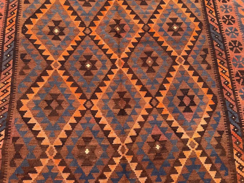 Desert Bronze Afghan Kilim Rug – 300 x 200 cm | Vintage Handwoven Wool Flatweave