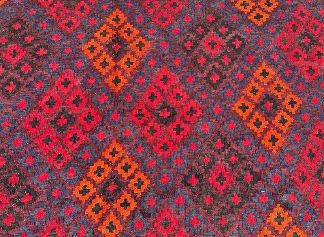 Grand Afghan Kilim Rug – 401 x 254 cm | Extra Large Handwoven Tribal Wool Rug