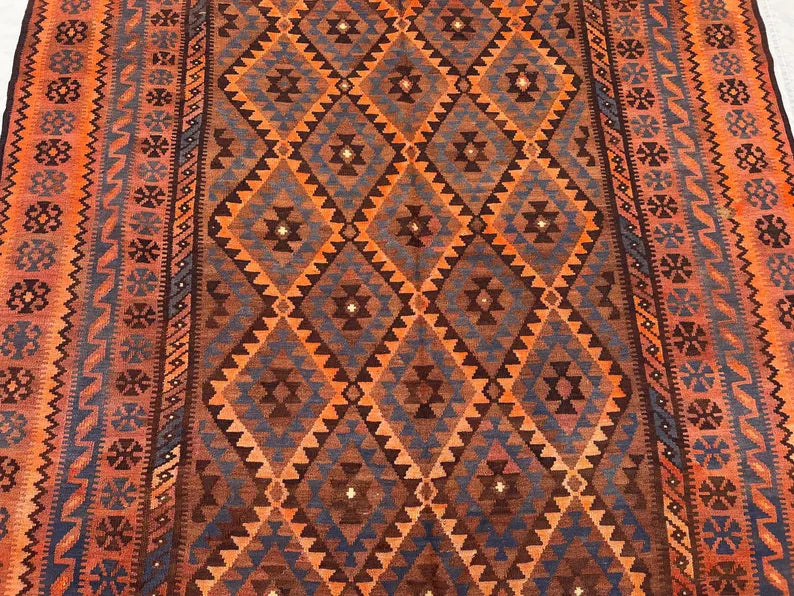 Desert Bronze Afghan Kilim Rug – 300 x 200 cm | Vintage Handwoven Wool Flatweave