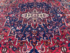 Antique Afghan Caucasian Medallion Rug – 304 x 380 cm | 1960s Hand-Knotted Wool