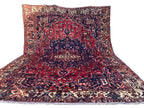 Antique Afghan Caucasian Medallion Rug – 304 x 380 cm | 1960s Hand-Knotted Wool