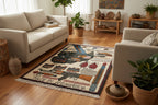 Afghan Pictorial War Rug | Handmade Collectible Folk Art Rug