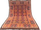 Traditional Afghan Diamond Kilim Rug – 189 x 255 cm | Handwoven Vintage Wool Rug