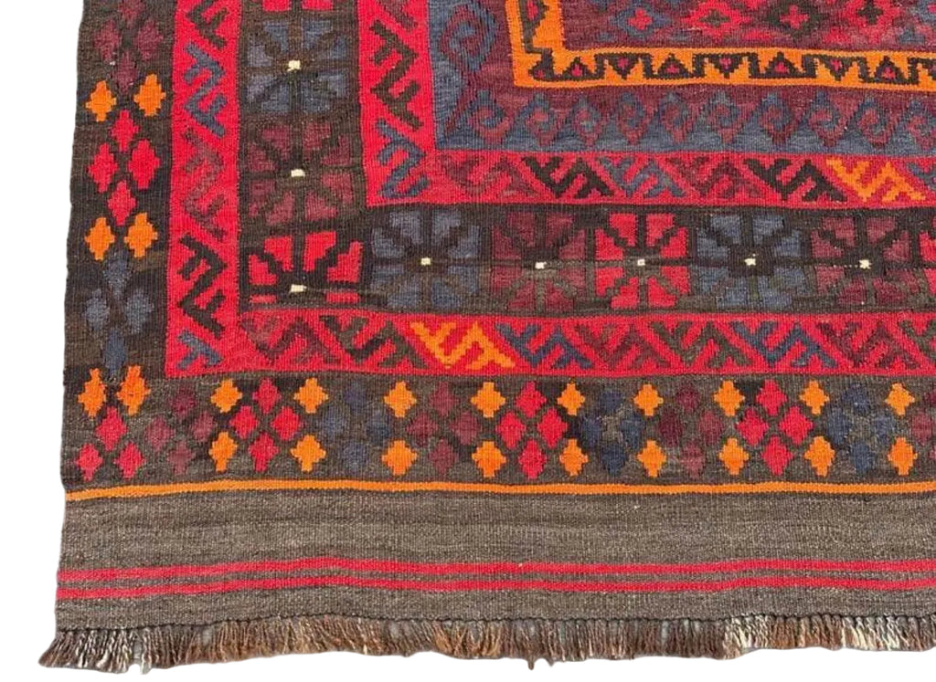 Grand Afghan Kilim Rug – 401 x 254 cm | Extra Large Handwoven Tribal Wool Rug