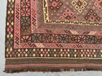 Oversized Afghan Kilim Rug 401x254cm | Handmade Wool Flatweave Tribal Carpet