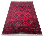Traditional Afghan Turkoman Rug – 8.1 x 5.8 ft | Handmade 100% Wool Tribal Rug