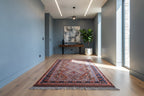 Slate Blue Afghan Kilim Rug – 266 x 159 cm | Vintage Handwoven Tribal Wool Rug