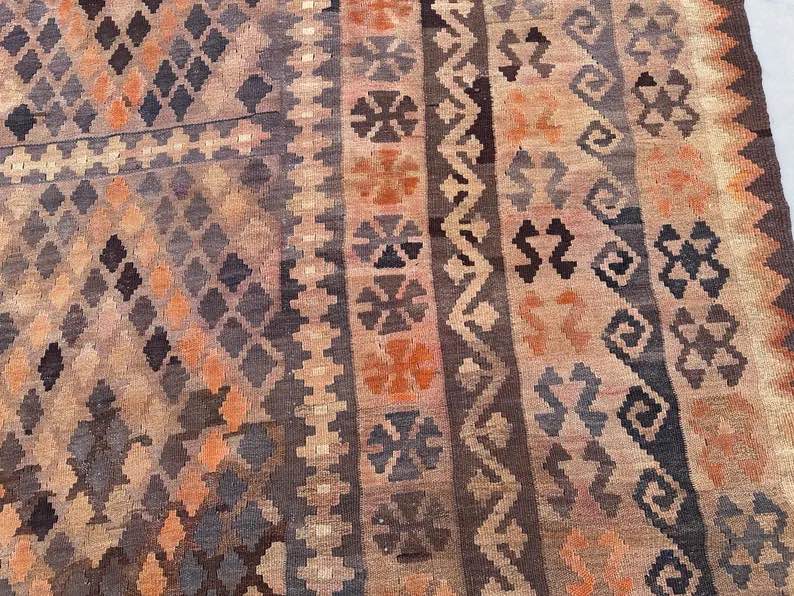 Handmade Large Afghan Kilim Rug 400x 250 cm Wool Rug Turkish Style Kilim