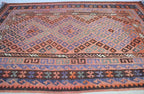 Slate Blue Afghan Kilim Rug – 266 x 159 cm | Vintage Handwoven Tribal Wool Rug