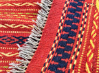 Handmade Afghan Kilim Rug – Red Wool Flatweave Carpet | Natural Dyes | Boho Tribal Area Rug | 162 x 100 cm