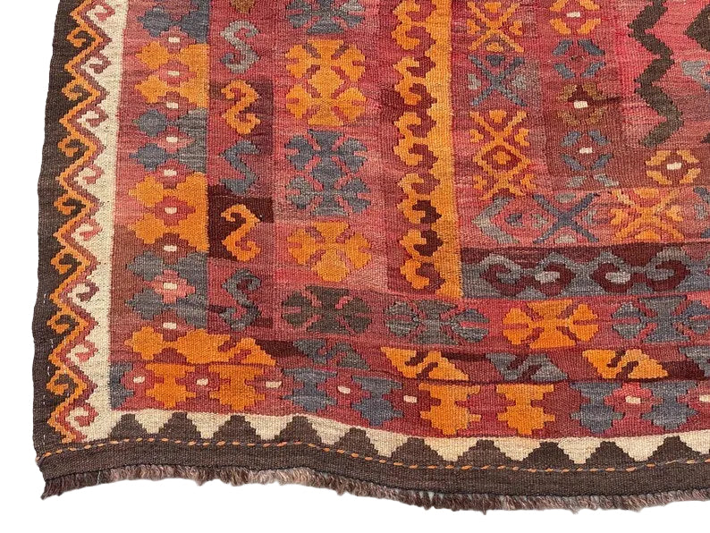 Nomad Heritage Afghan Kilim Rug – 260 x 202 cm | Vintage Handwoven Wool Flatweave