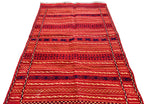 Handmade Afghan Kilim Rug – Red Wool Flatweave Carpet | Natural Dyes | Boho Tribal Area Rug | 162 x 100 cm