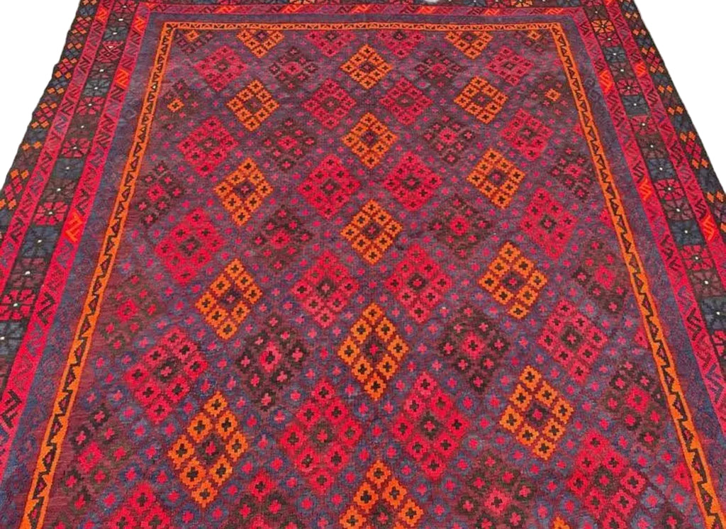 Grand Afghan Kilim Rug – 401 x 254 cm | Extra Large Handwoven Tribal Wool Rug