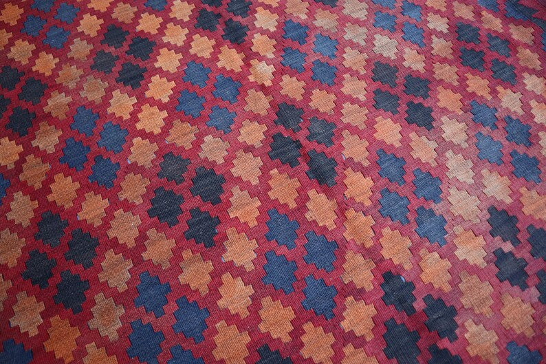 Sunset Afghan Kilim Rug – 200 x 300 cm | Handwoven Tribal Wool Carpet