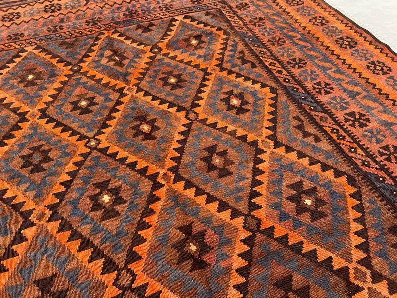 Desert Bronze Afghan Kilim Rug – 300 x 200 cm | Vintage Handwoven Wool Flatweave