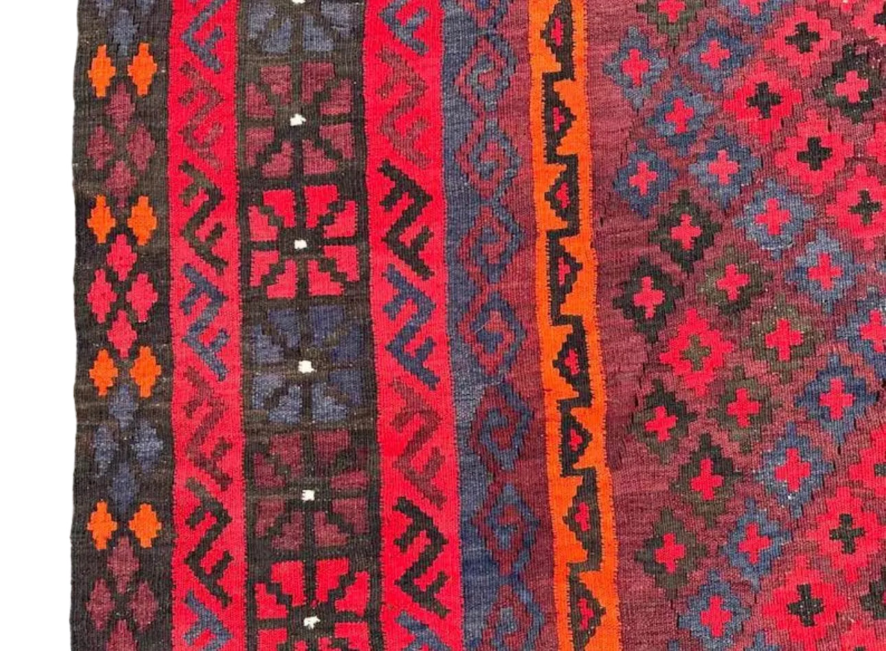 Grand Afghan Kilim Rug – 401 x 254 cm | Extra Large Handwoven Tribal Wool Rug