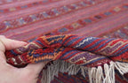 Mashwani Berjesta Tribal Rug 198 × 301 cm – Handwoven Wool Flatweave | Geometric Afghan Design