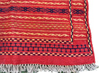 Handmade Afghan Kilim Rug – Red Wool Flatweave Carpet | Natural Dyes | Boho Tribal Area Rug | 162 x 100 cm