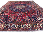 Antique Afghan Caucasian Medallion Rug – 304 x 380 cm | 1960s Hand-Knotted Wool