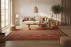Handmade Afghan Kilim  Rug 334 × 394 cm – 7’8× 12’11 | Boho Tribal Flatweave | Multicolour Geometric Design