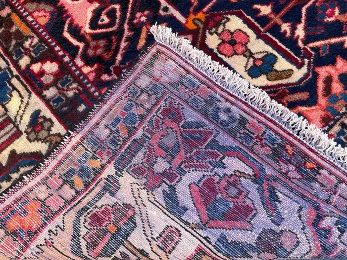 Antique Afghan Caucasian Medallion Rug – 304 x 380 cm | 1960s Hand-Knotted Wool