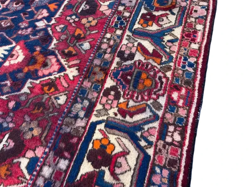 Antique Afghan Caucasian Medallion Rug – 304 x 380 cm | 1960s Hand-Knotted Wool