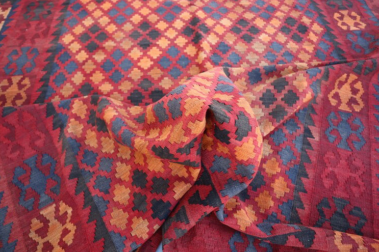 Sunset Afghan Kilim Rug – 200 x 300 cm | Handwoven Tribal Wool Carpet
