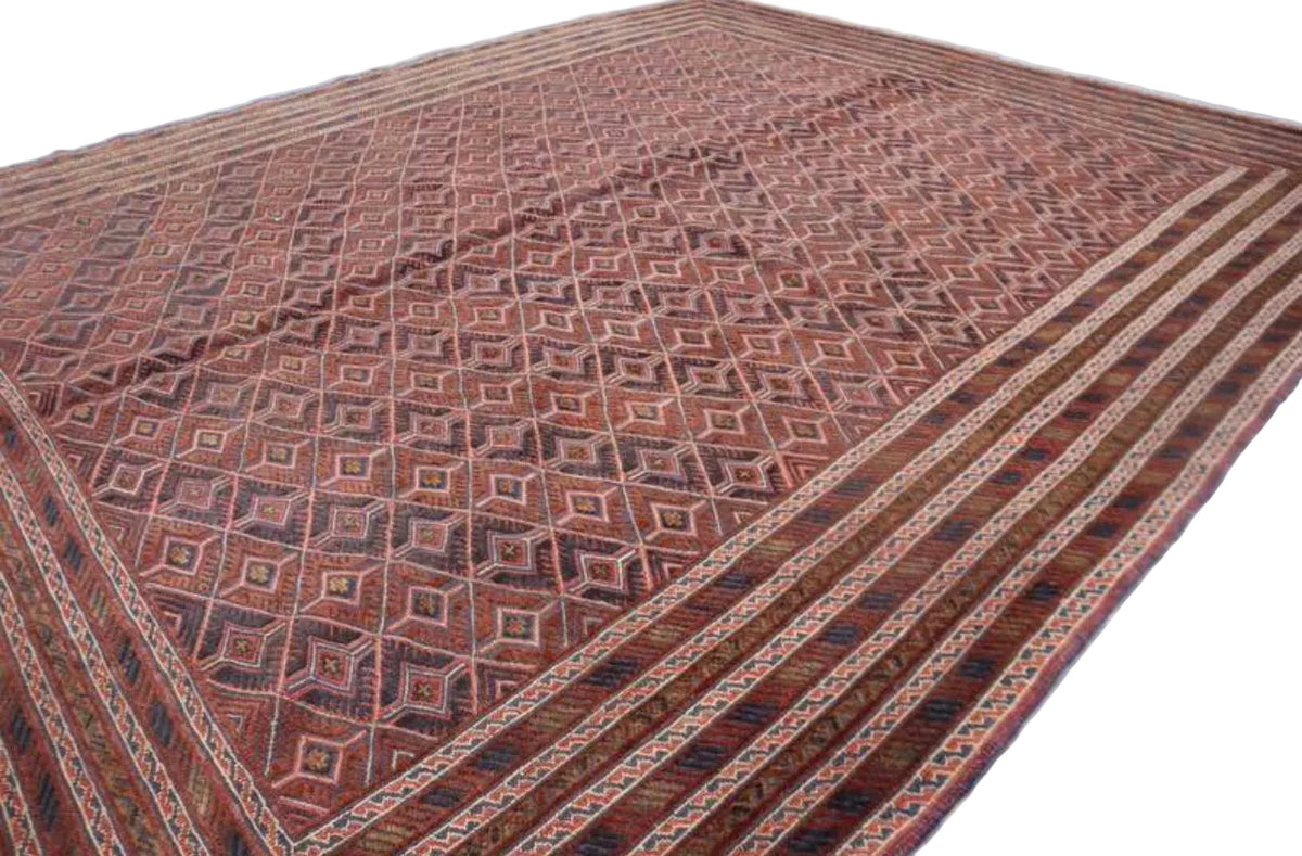 Afghan Mashwani Rug – 212 x 265 cm | Hand-Spun Ghazni Wool & Natural Dyes