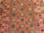 Blush Afghan Kilim Rug – 300 x 200 cm | Vintage Handwoven Geometric Wool Rug