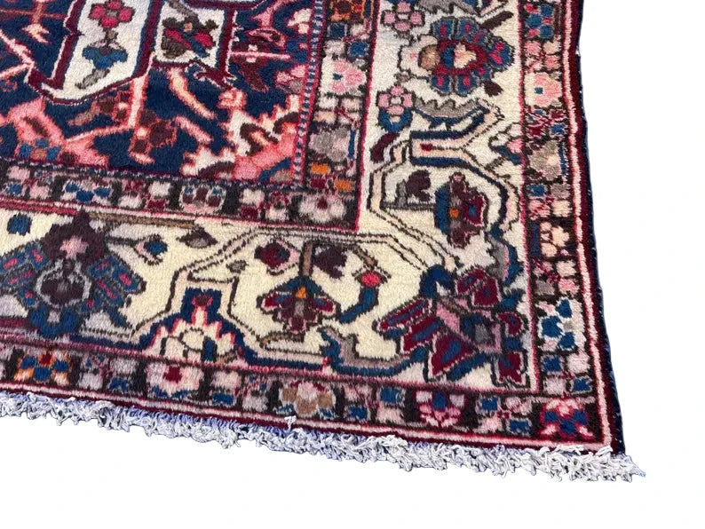 Antique Afghan Caucasian Medallion Rug – 304 x 380 cm | 1960s Hand-Knotted Wool