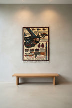 Afghan Pictorial War Rug | Handmade Collectible Folk Art Rug