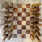 Handmade Marble Chess Set Luxury Stone Chess Board 30cm 40cm Gift Set Australia