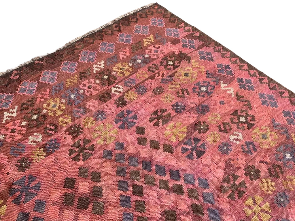 Heritage Afghan Kilim Rug – 200 x 300 cm | Vintage Handwoven Diamond Wool Rug