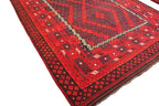 Large Kilim Rug 7'9 x 11'9 ft 237 x 359 – Wool Flatweave Area Rug | Red Geometric Tribal Carpet