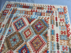 Afghan Kilim Rug 168x203 cm – Handwoven Wool Flatweave Tribal Boho Carpet