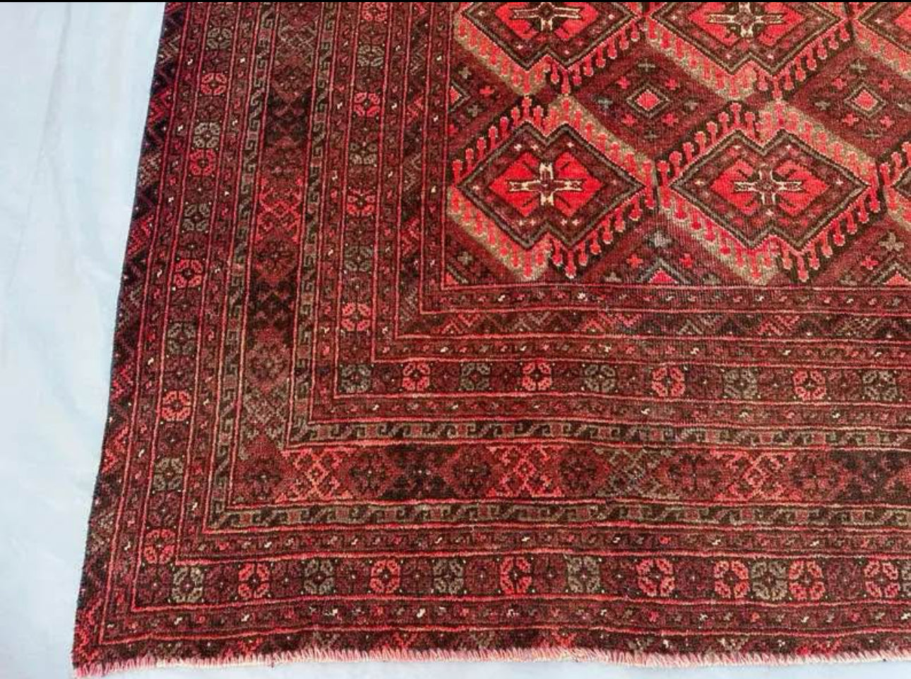 Vintage Afghan Rug – 193x297 cm | Handwoven Tribal Wool Carpet