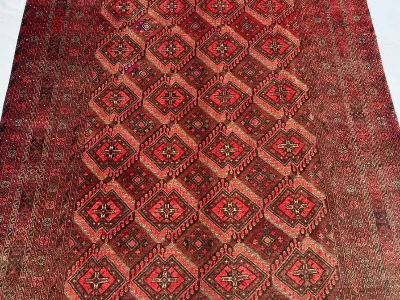 Vintage Afghan Rug – 193x297 cm | Handwoven Tribal Wool Carpet