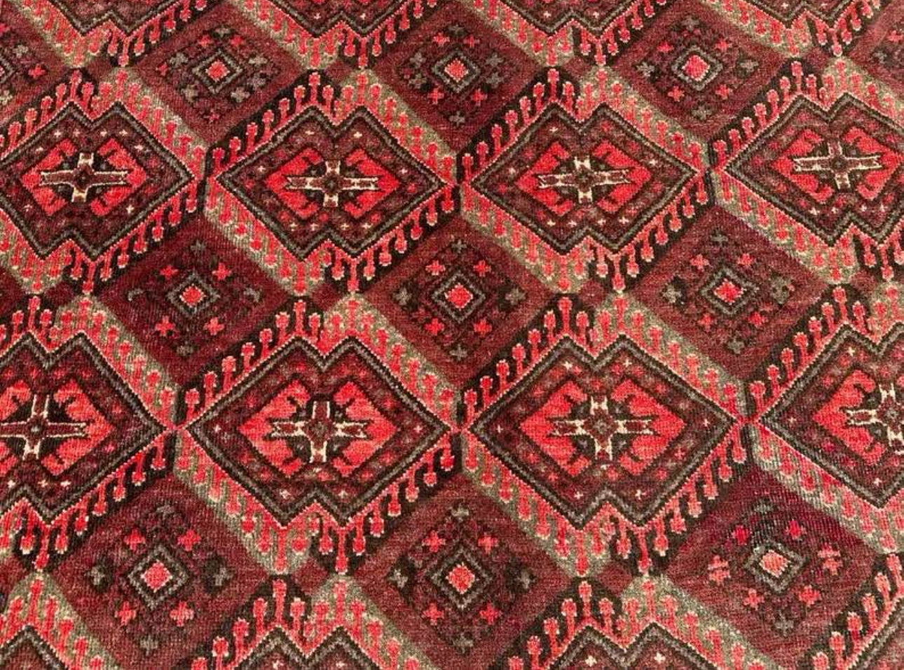 Vintage Afghan Rug – 193x297 cm | Handwoven Tribal Wool Carpet