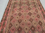 Oversized Afghan Kilim Rug 401x254cm | Handmade Wool Flatweave Tribal Carpet