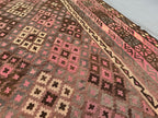 Oversized Afghan Kilim Rug 401x254cm | Handmade Wool Flatweave Tribal Carpet