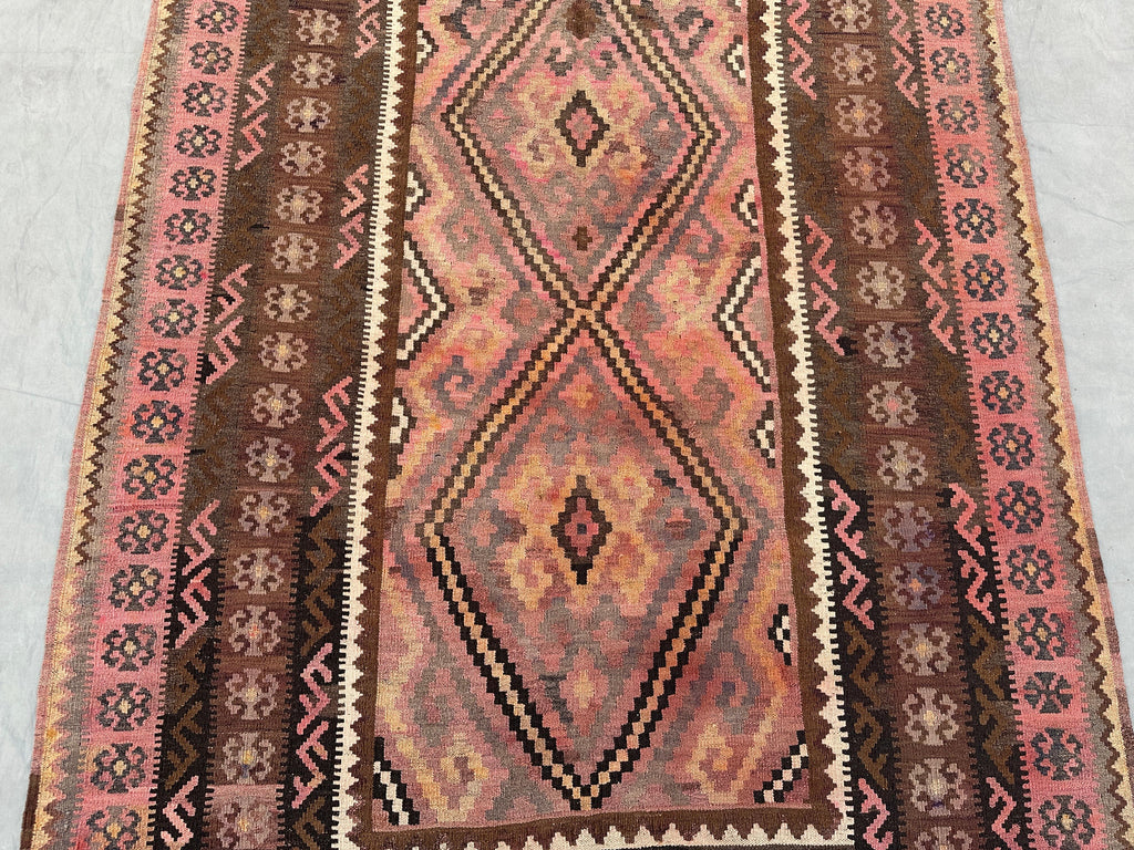 Handmade Afghan Kilim Rug 251 x 156 cm Wool Rug Turkish Style Kilim