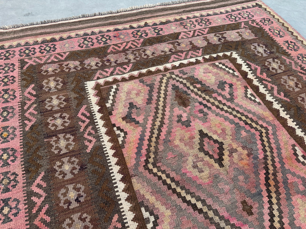 Handmade Afghan Kilim Rug 251 x 156 cm Wool Rug Turkish Style Kilim